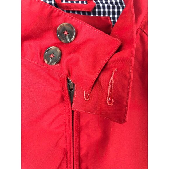 Lands End Bomber Jacket Coat Mens Medium(38-40)Red Plaid Lined Full Zip - Picture 4 of 9